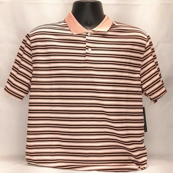 Nike BV0367 606 Men's Sz XL Pink Quartz Dri-Fit Victory Stripe Golf  Polo Shirt - Picture 1 of 3